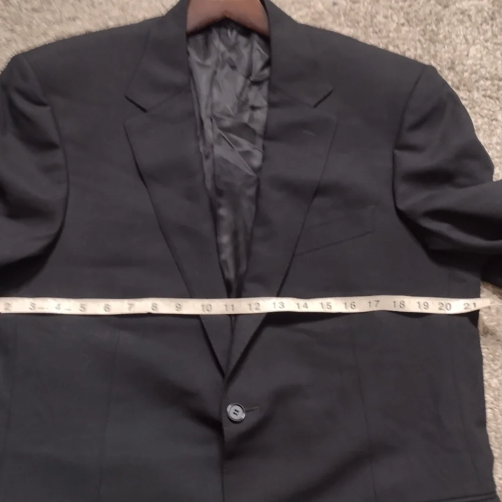 Canali Mens  Wool Sports Coat Suit Blazer  Black Italy Work B3